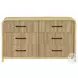 Woodridge Natural 6 Drawer Dresser
