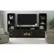 Woodridge Black 70" TV Stand with Fireplace Insert
