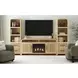 Woodridge Natural 70" TV Stand with Fireplace Insert