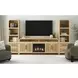 Woodridge Natural 82" TV Stand with Fireplace Insert