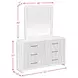 Woodridge Black 6 Drawer Dresser and Square Mirror