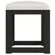 Woodridge White and Black Upholstered Dressing Stool