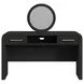 Woodridge Black Dressing Table and Round Mirror