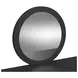 Woodridge Black Dressing Table and Round Mirror