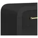 Woodridge Black Dressing Table and Round Mirror