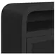 Woodridge Black 70" TV Stand with Fireplace Insert