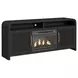 Woodridge Black 70" TV Stand with Fireplace Insert