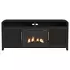Woodridge Black 70" TV Stand with Fireplace Insert