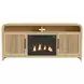 Woodridge Natural 70" TV Stand with Fireplace Insert