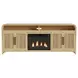 Woodridge Natural 82" TV Stand with Fireplace Insert