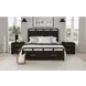 Woodridge Black 2 Drawer Nightstand with USB Charging