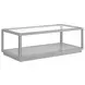 Glaze Vintage Blue Rectangular Glass Top Occassional Table Set