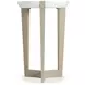 Axiom Linear Grey And White Plaster Round Chairside Table