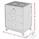 Azura Black 3 Drawer Nightstand