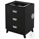 Azura Black 3 Drawer Nightstand