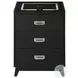 Azura Black 3 Drawer Nightstand
