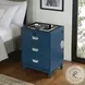 Azura Blue 3 Drawer Nightstand