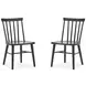Lindon Coffee Bean Side Chair Set of 2