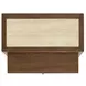 Driftwood Worn Saddle and Beige 1 Drawer Stone Top Open Nightstand