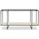 Harlow Bronze And White Travertine Stone Metal Console Table