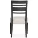 Foxrun Hollow Cream Upholstered Ladder Back Side Chair Set of 2