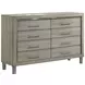 Lennox Gray Upholstered Panel Bedroom Set