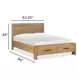 Brookstone Rustic Caramel Queen Storage Panel Bed