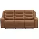 Napa Wrangler Clay Leather Triple Reclining Living Room Set