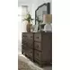 Canehurst Spiced Rum 9 Drawer Dresser with Arched Mirror