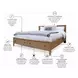 Maplewood Warm Maple King Low Profile Platform Bed with Storage
