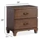 Canehurst Spiced Rum 2 Drawer Nightstand with USB Charging