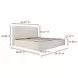 Joan Cream Queen Upholstered Storage Platform Bed