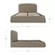 Joan Taupe Queen Upholstered Storage Panel Bed