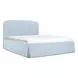 Joan Light Blue Queen Upholstered Storage Panel Bed