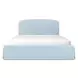 Joan Light Blue Queen Upholstered Storage Panel Bed