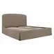 Joan Taupe King Upholstered Storage Panel Bed