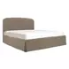 Joan Taupe King Upholstered Storage Panel Bed