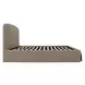Joan Taupe King Upholstered Storage Panel Bed