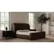 Sophia Brown Queen Upholstered Storage Platform Bed