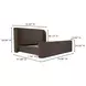 Sophia Brown Queen Upholstered Storage Platform Bed