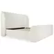 Sophia Cream Queen Upholstered Storage Platform Bed