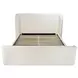 Sophia Cream Queen Upholstered Storage Platform Bed