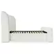 Sophia Cream Queen Upholstered Storage Platform Bed