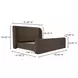 Sophia Brown King Upholstered Storage Platform Bed