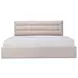Sebastion Cream King Upholstered Storage Platform Bed