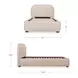 Colin Light Brown Twin Upholstered Panel Bed