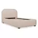 Colin Light Brown Twin Upholstered Panel Bed