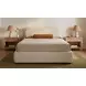 Colin Oatmeal and Brown Queen Upholstered Storage Panel Bed