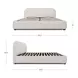 Colin Oatmeal and Brown Queen Upholstered Storage Panel Bed