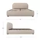 Colin Light Brown King Upholstered Storage Panel Bed